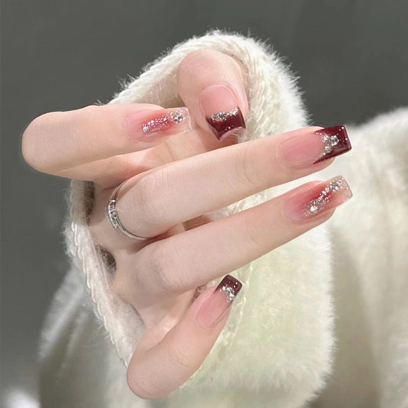 Ombre Press-On Nails with Glossy Finish Bowlift