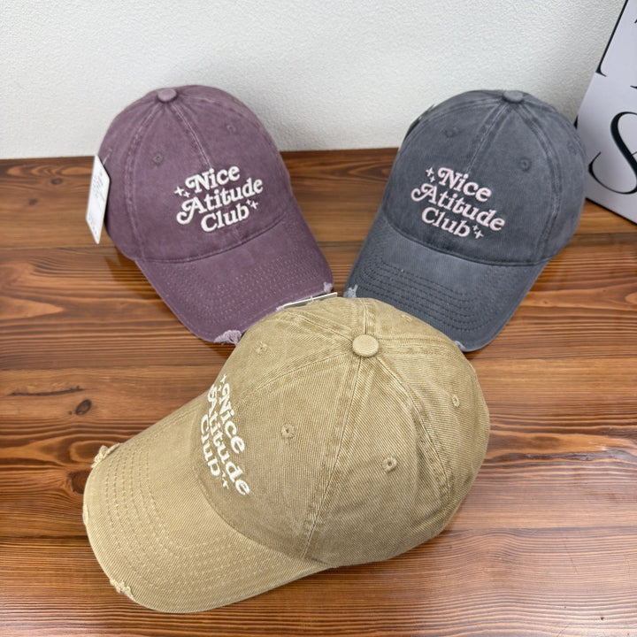 Men's Distressed Cotton Baseball Cap Bowlift 1784270476