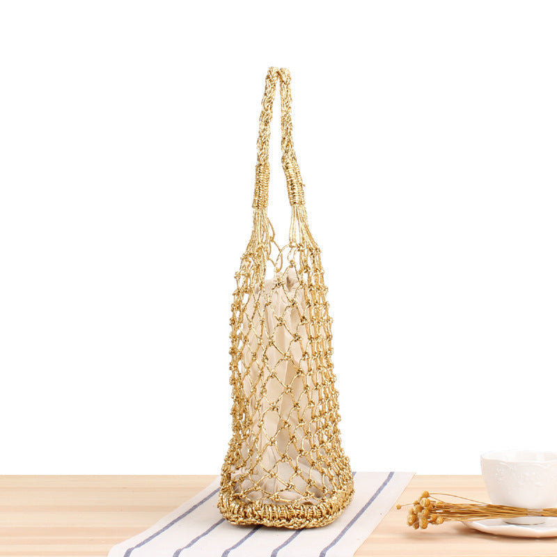Creative mesh handbag with inner pouch Bowlift