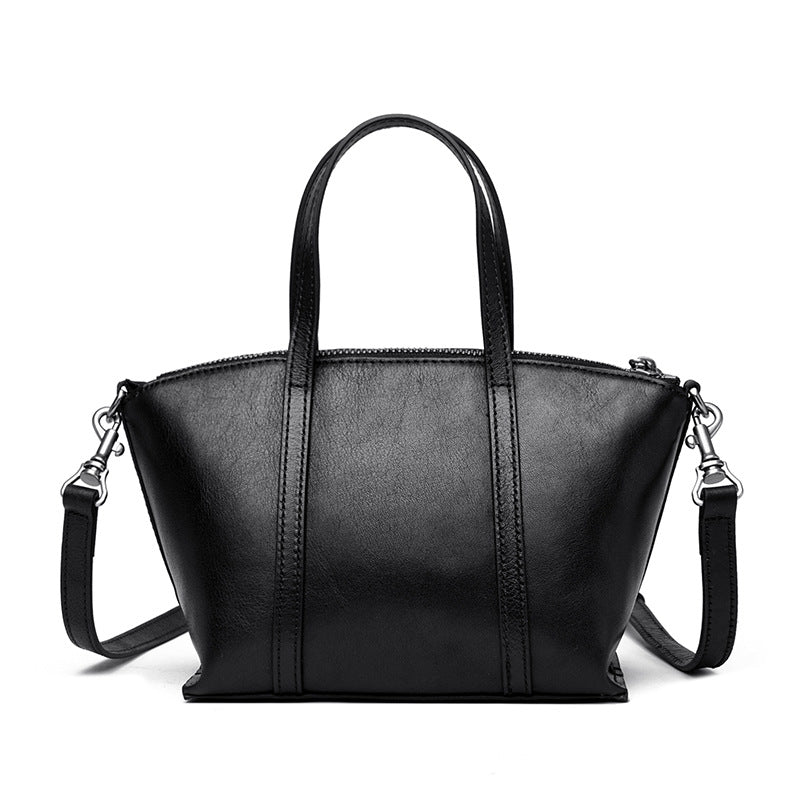 Textured Leather Handbag Bowlift
