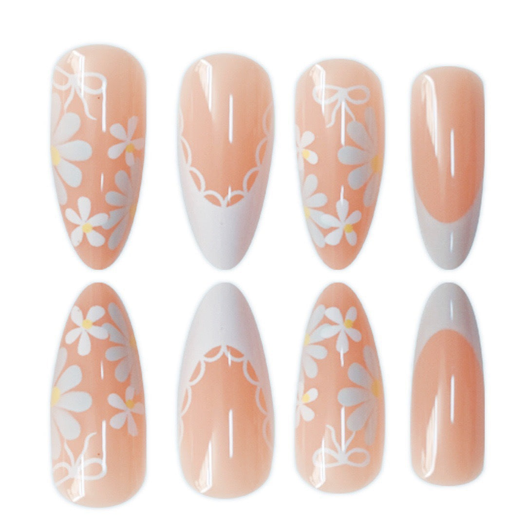 Elegant Floral Nail Art Enhancements Bowlift