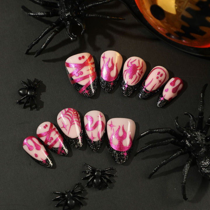 Artful Halloween nail art with a sparkling finish Bowlift
