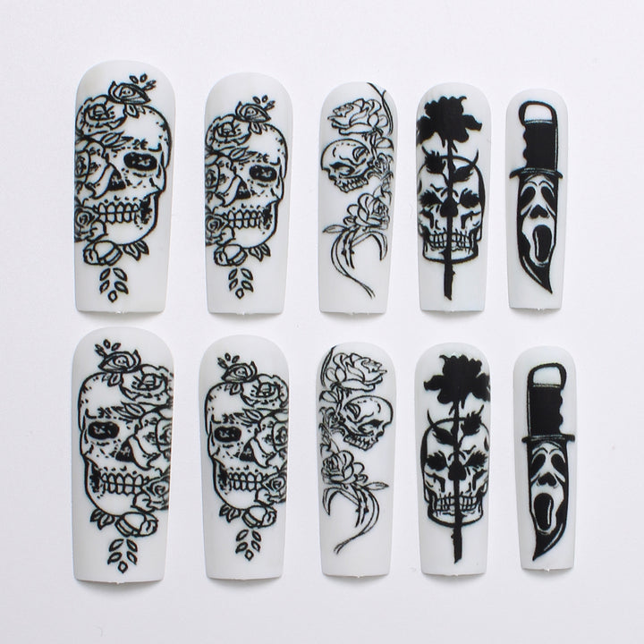 Glamorous Halloween Art Nails Bowlift