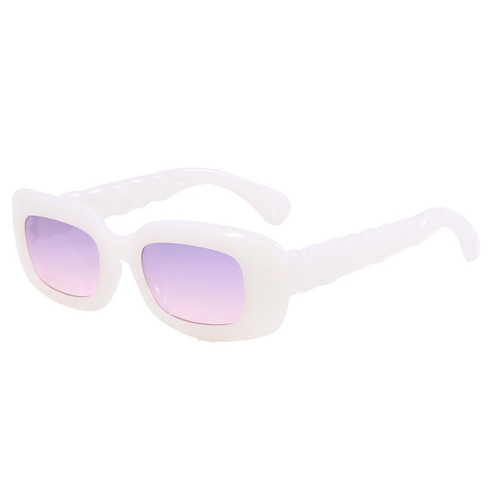 Women's fashionable square sunglasses with unique twisted temple design Bowlift