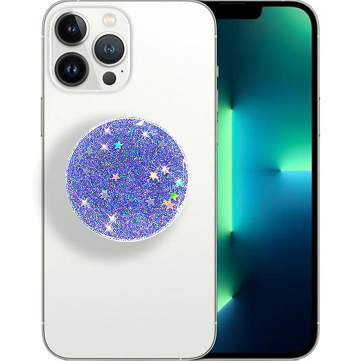 Holographic Glitter Collapsible Phone Grip And Stand