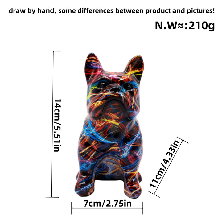 Creative bulldog figurine made of hand-painted resin Bowlift