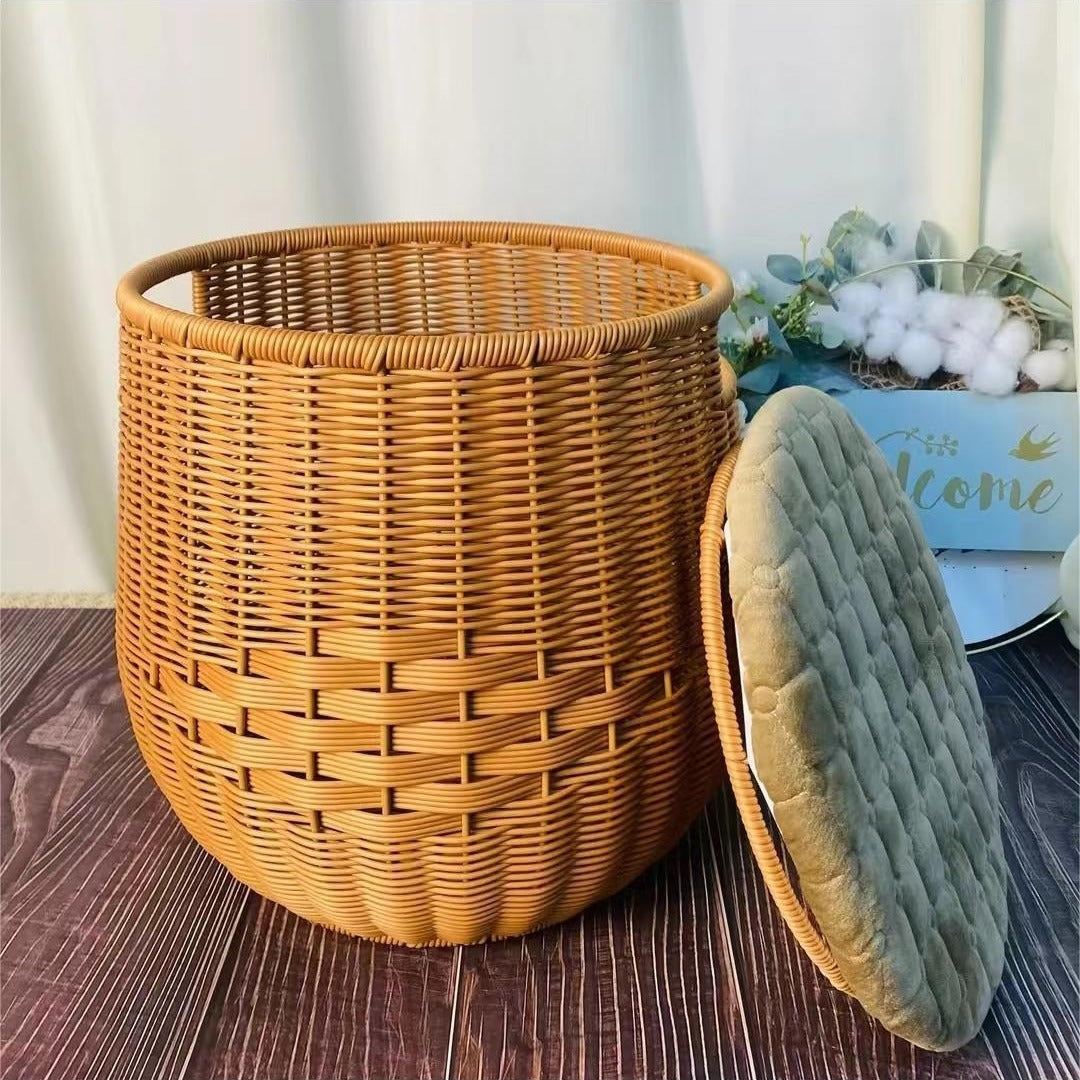 Women High-Quality Storage Basket with Padded Lid Bowlift