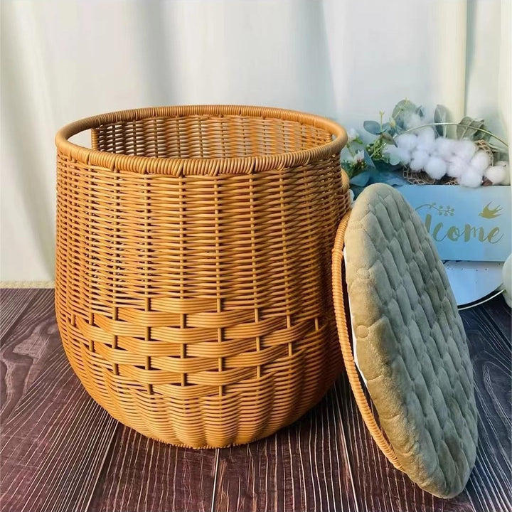 Women High-Quality Storage Basket with Padded Lid Bowlift