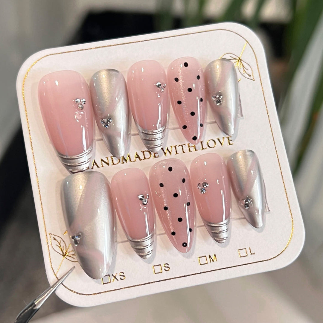 Artful Nail Extensions with Filigree Accents Bowlift