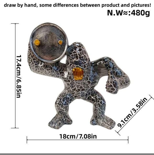 Sporty decorative figure of a weightlifter Bowlift