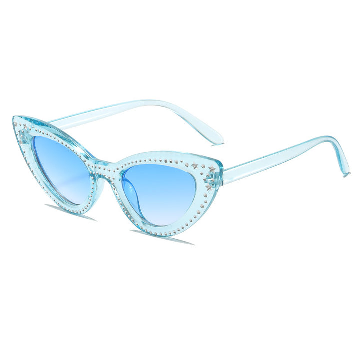 Glamorous Rhinestone-Embellished Cat Eye Sunglasses Bowlift