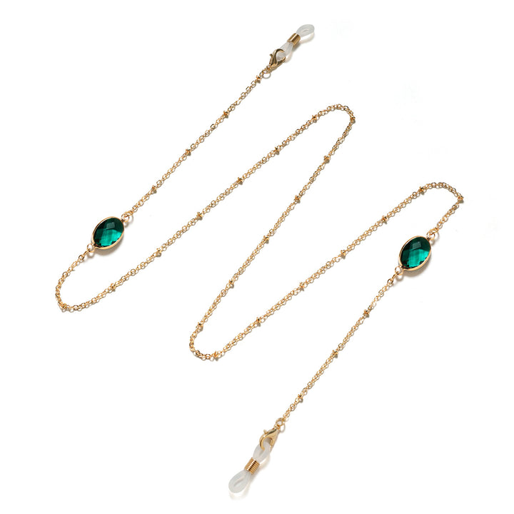 Chic Gemstone-Accented Eyewear Chain Bowlift