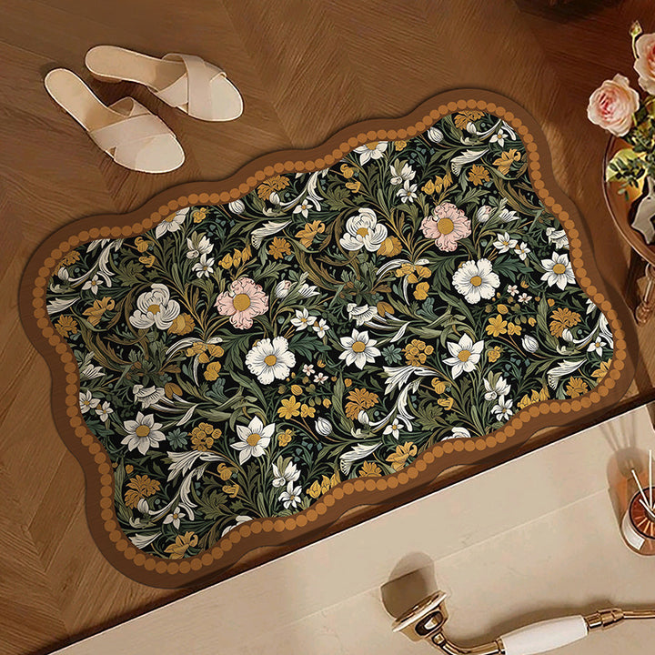 Floral Patterned Area Mat