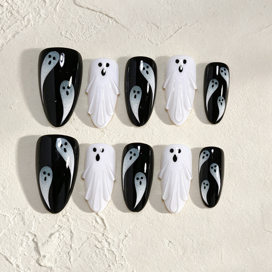 Halloween Ghost Nail Art Bowlift