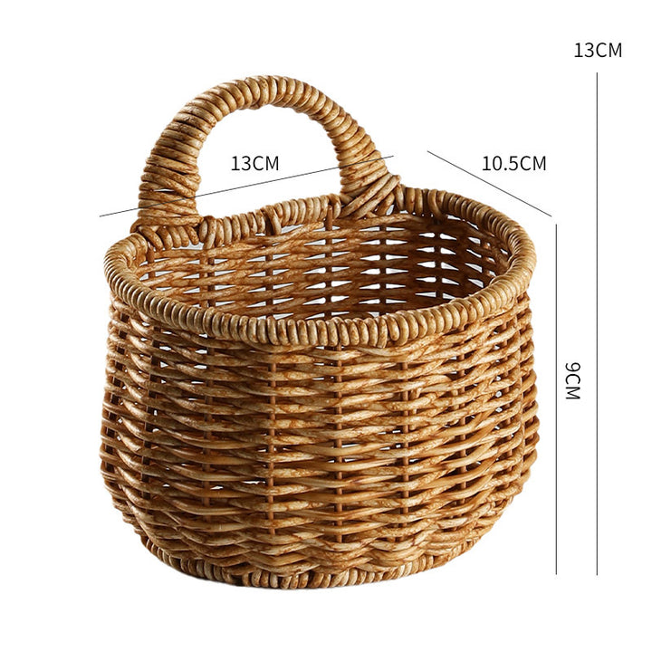 Handwoven Storage Basket with Ergonomic Handle Bowlift