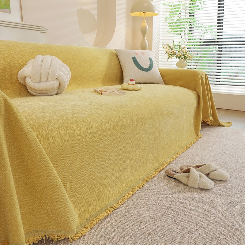 Cozy Textured Sofa Throw Blanket