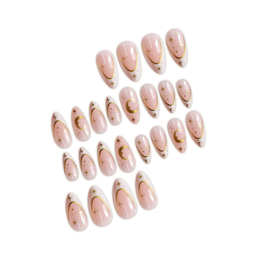 Artistic Starlit Nail Art Extensions Bowlift