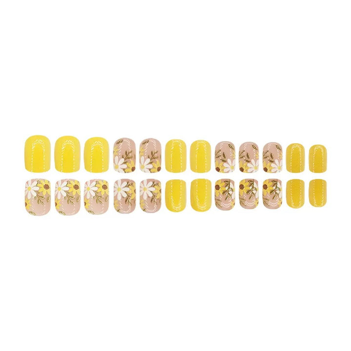 Creative Nail Design Set with Floral Accents Bowlift
