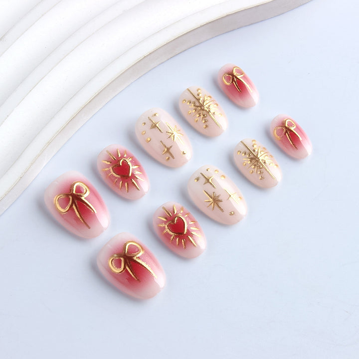 Heart-Embellished Nail Art Set Bowlift