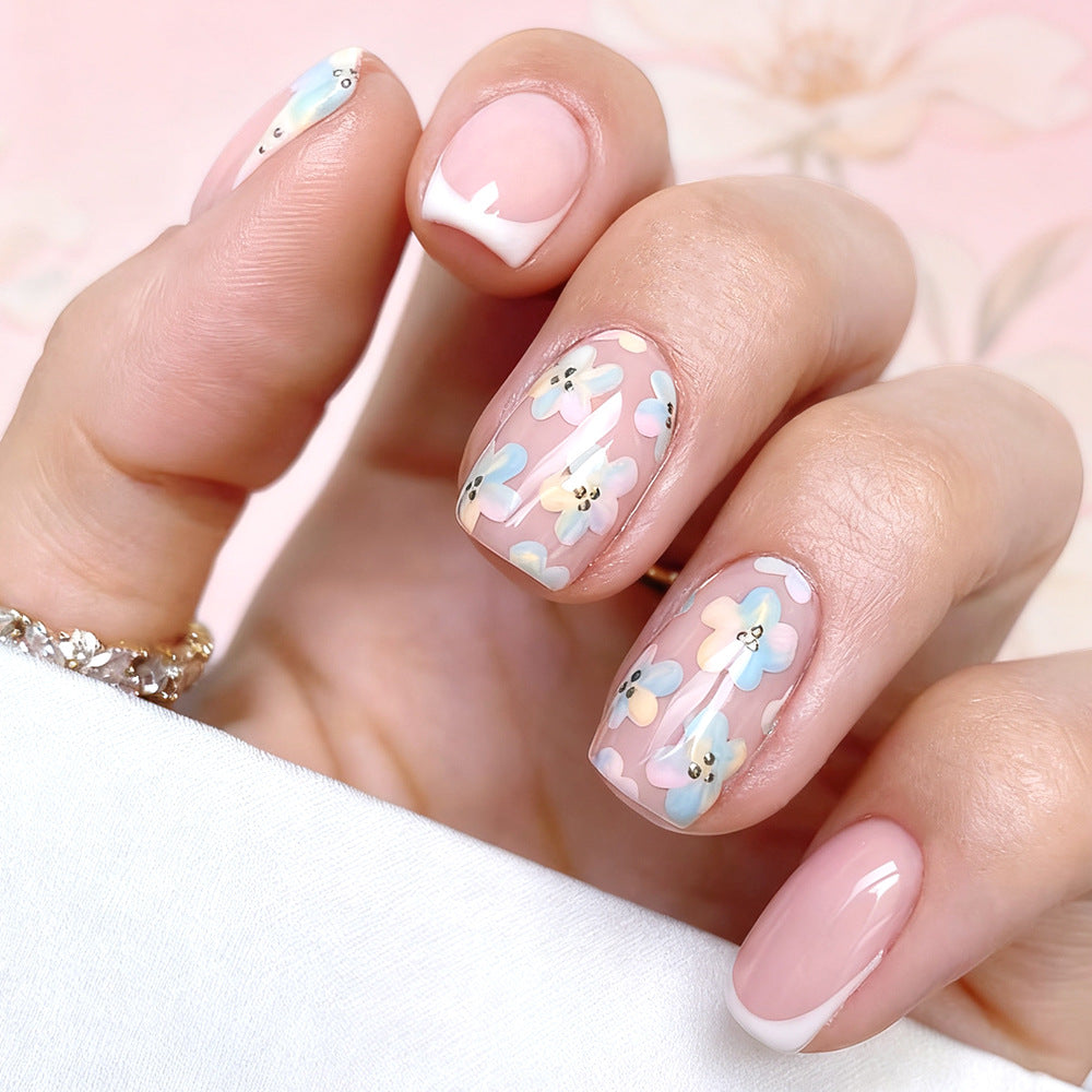 Floral Design Press-On Nails Bowlift