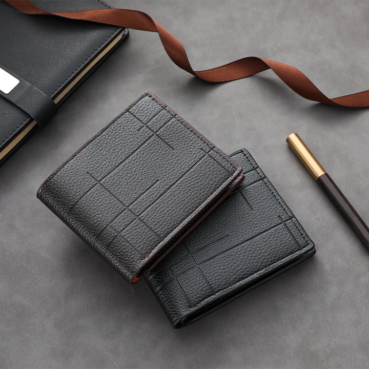 Textured Leather Wallet Bowlift