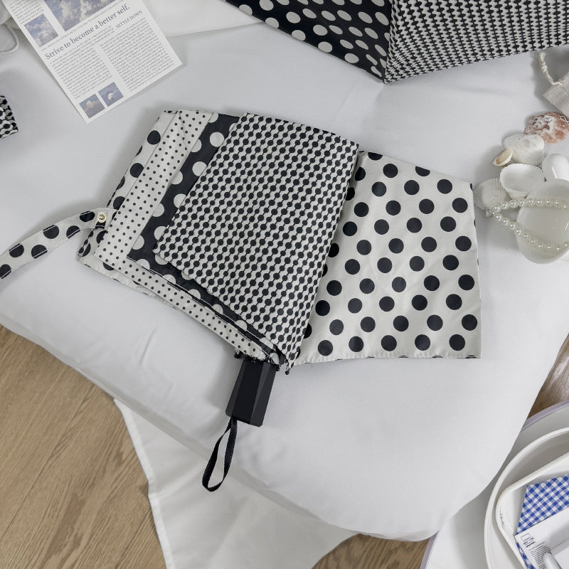 Women's Foldable Shopping Bag with Fashionable Polka Dot Pattern Bowlift