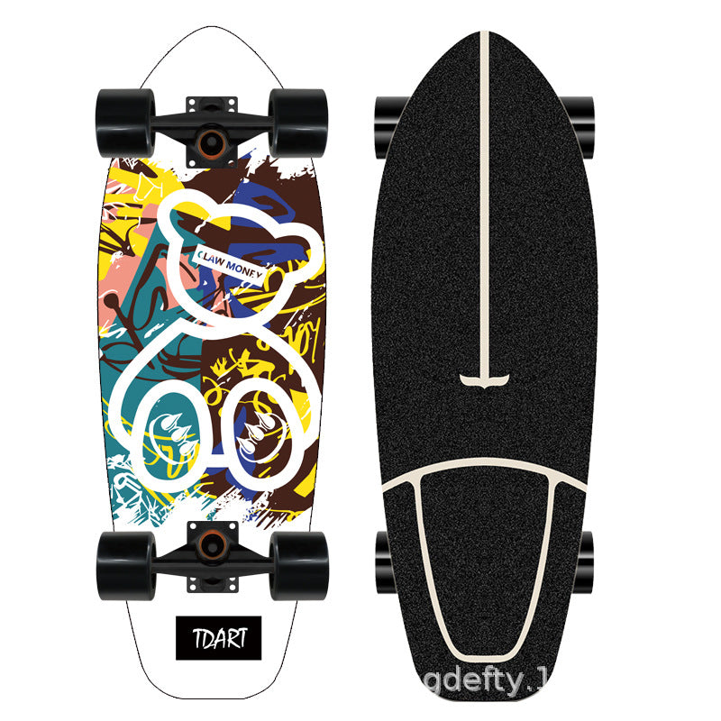 Artistic Lion Design Skateboard Bowlift