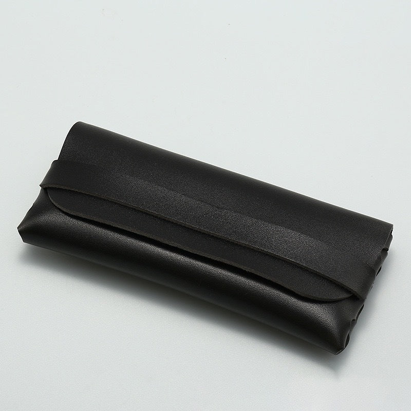 Folding premium soft leather sunglasses roll pouch Bowlift
