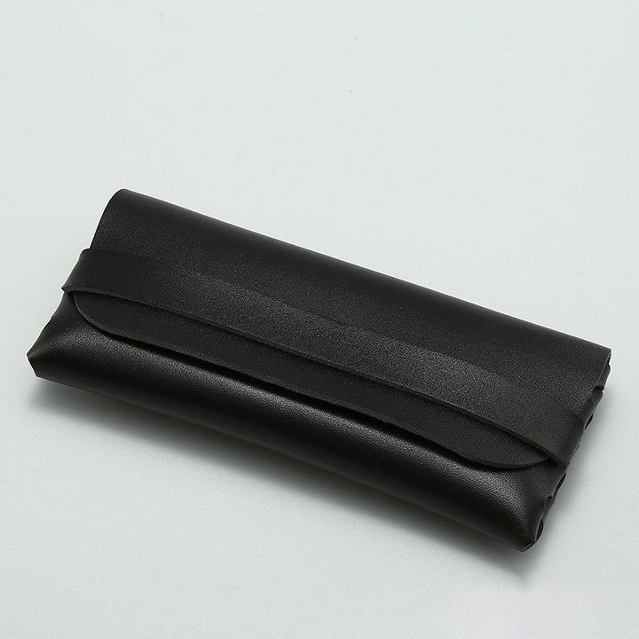 Folding premium soft leather sunglasses roll pouch Bowlift