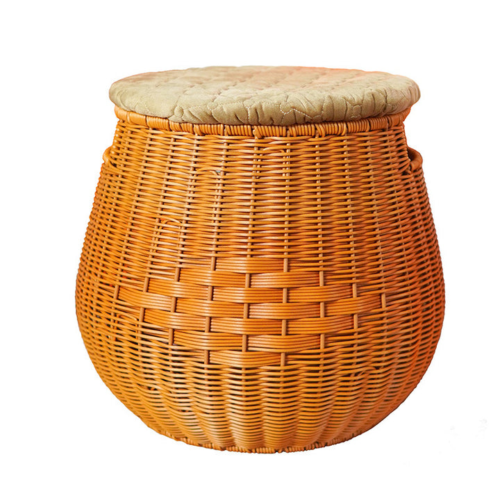 Cozy Rattan Storage Ottoman Bowlift