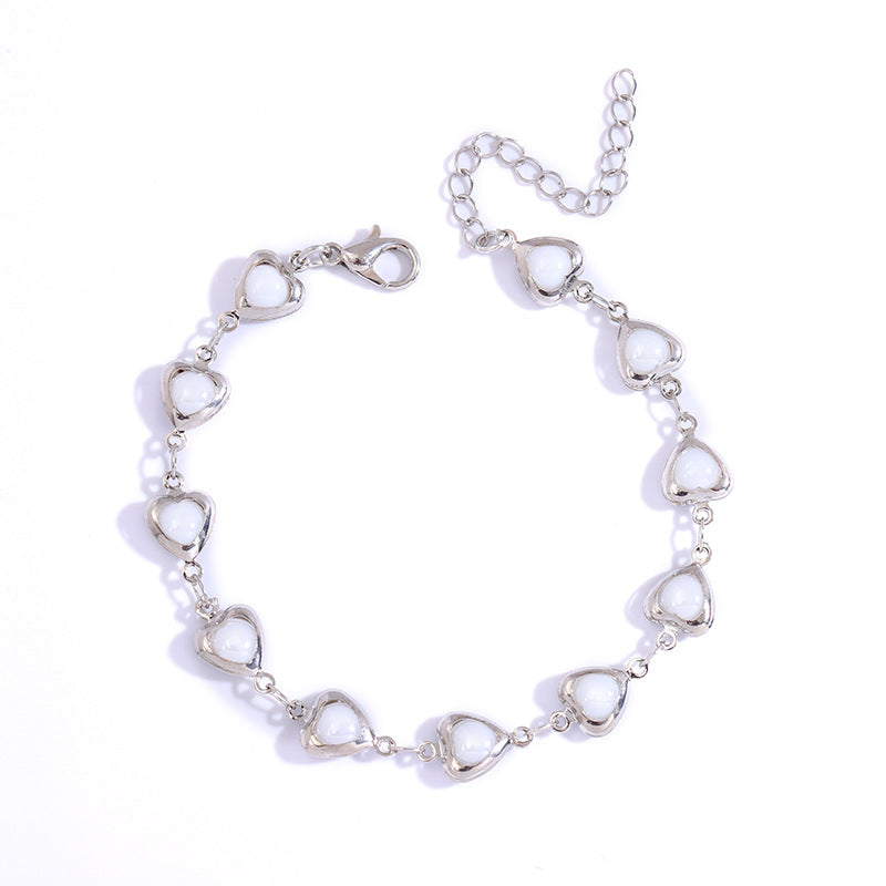 Heart-Shaped Link Anklet Bowlift