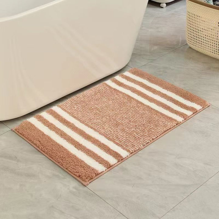 Textured Striped Bath Mat Bowlift
