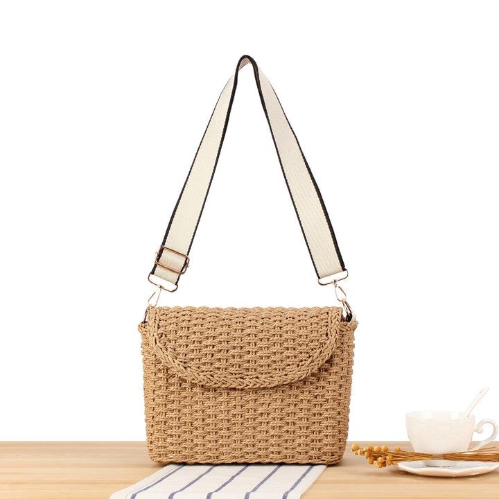 Shoulder bag in handcrafted woven style Bowlift