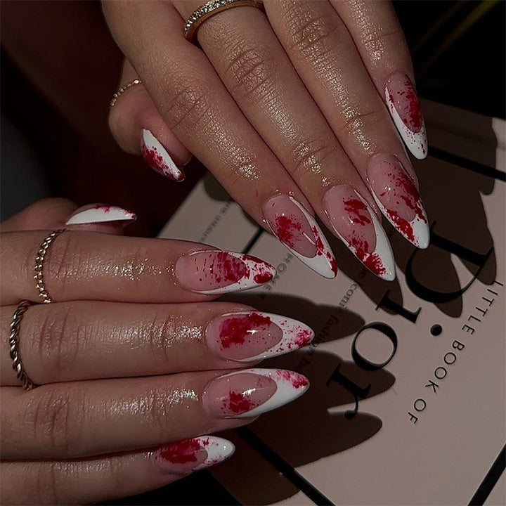 Artistic Press-On Nail Set with Floral Design Bowlift