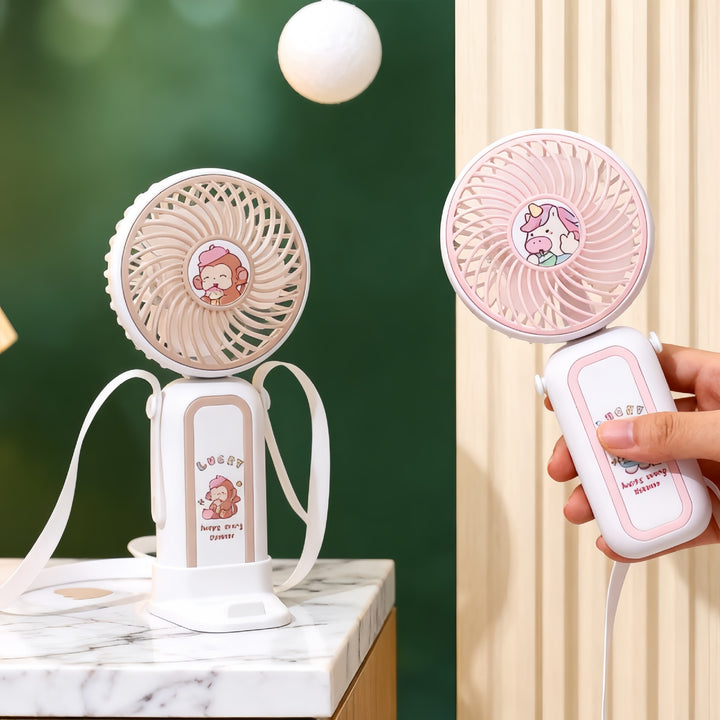 Ladies Portable Hand Fan with Cute Design Bowlift