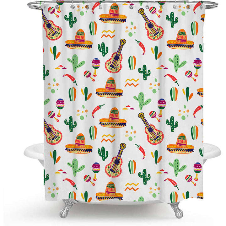 Coffee-Themed Shower Curtain Bowlift