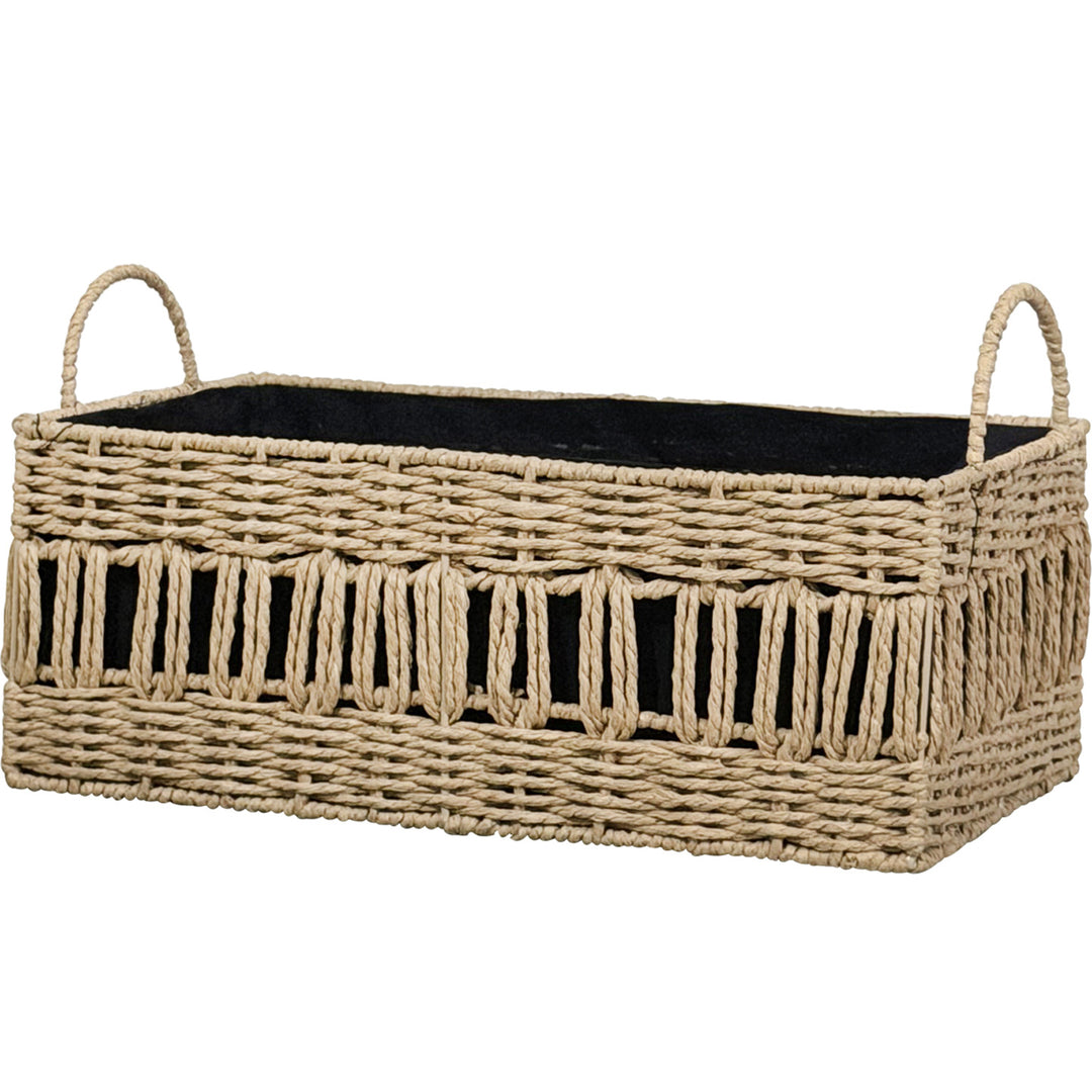 Versatile storage basket made of natural material Bowlift