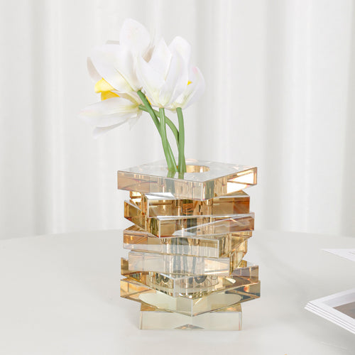 Modern Geometric Crystal Candle Holder