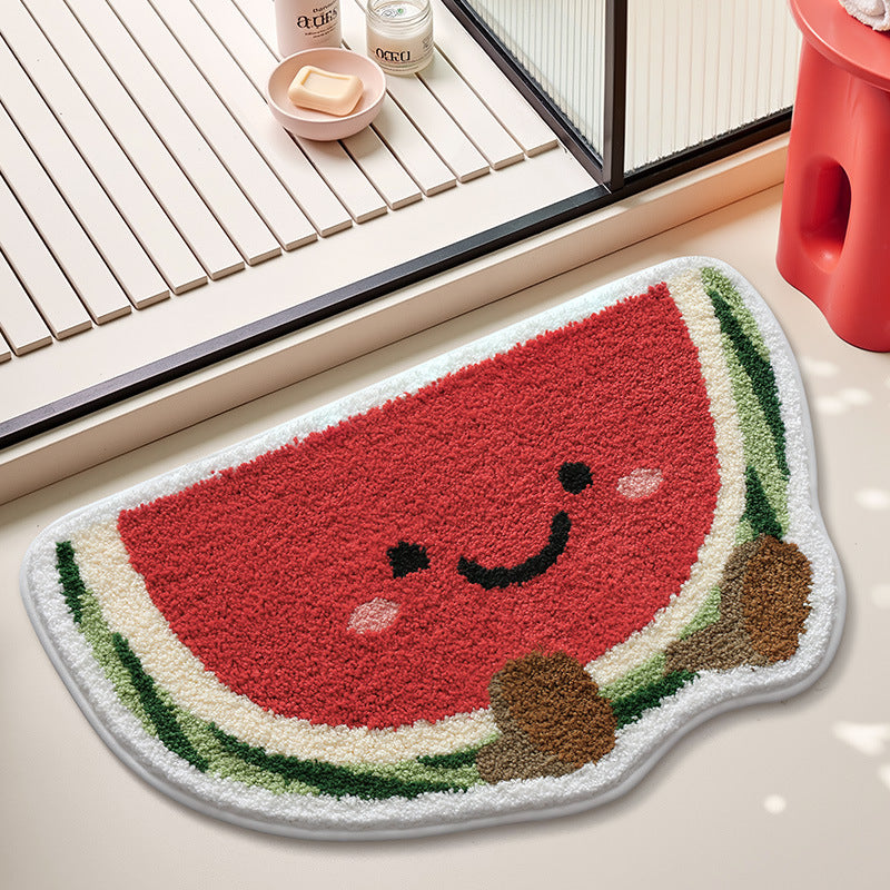 Unisex Cute Citrus Fruit Design Bath Mat Bowlift