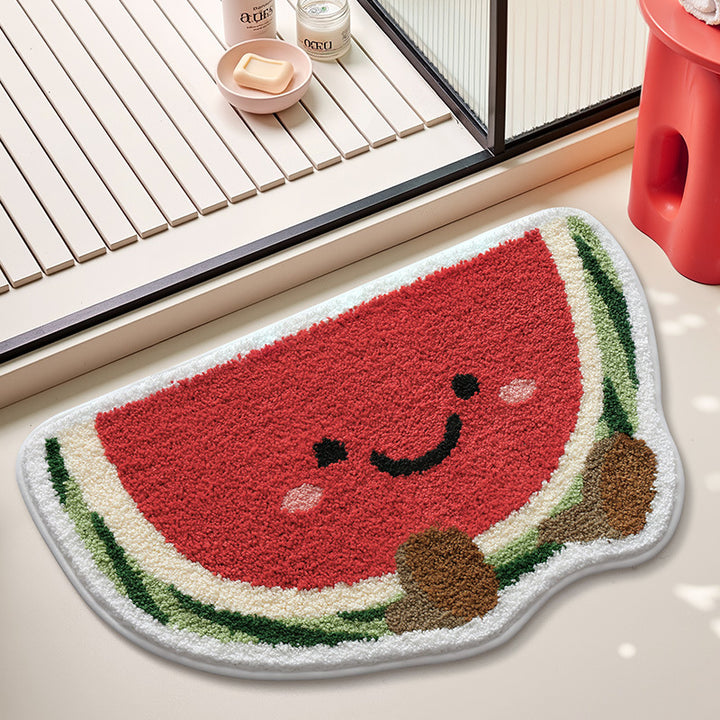 Unisex Cute Citrus Fruit Design Bath Mat Bowlift