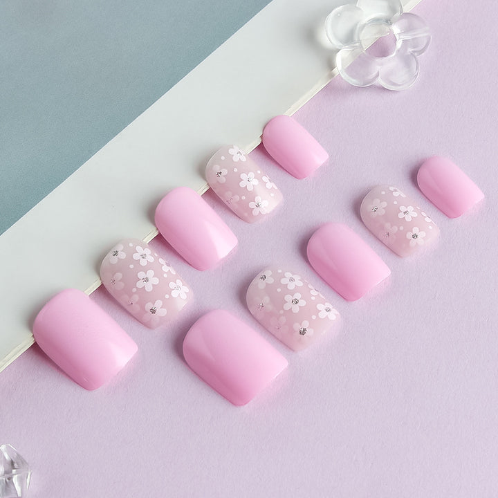 Floral Themed Press-On Nail Art Set Bowlift
