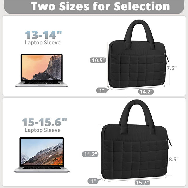 Padded Laptop Handbag with Versatile Interior Pockets Bowlift