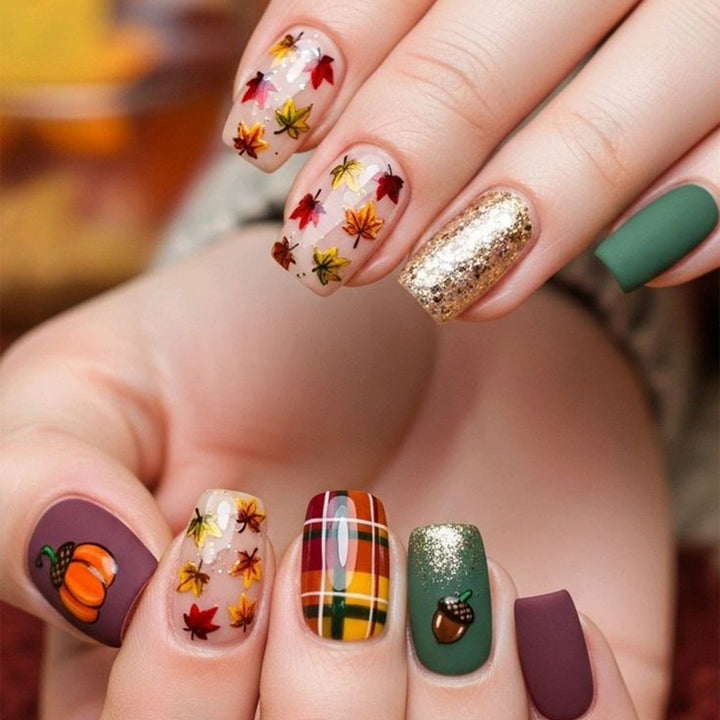 Autumn-Inspired Seasonal Nail Art Set Bowlift