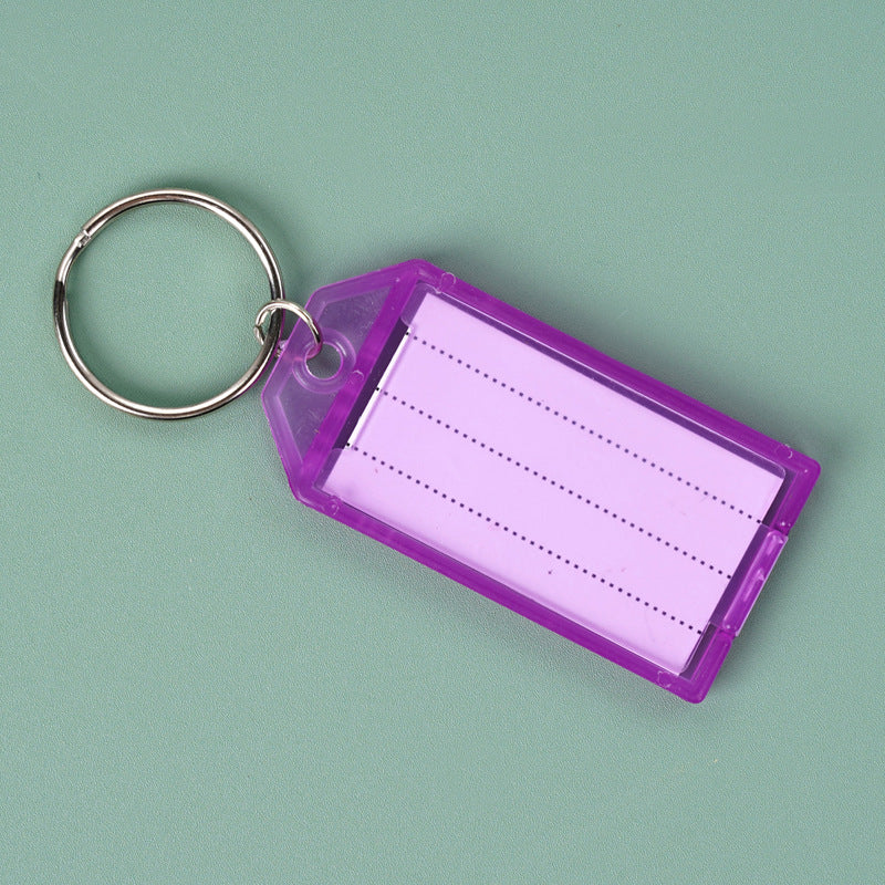 Unisex keychain with reusable label field Bowlift
