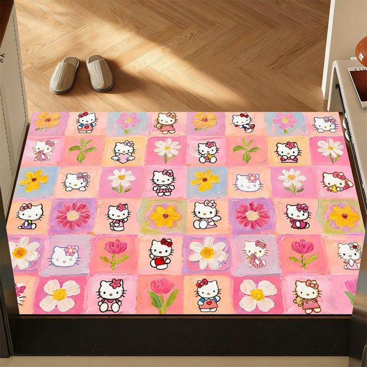 Patterned Floral Area Mat