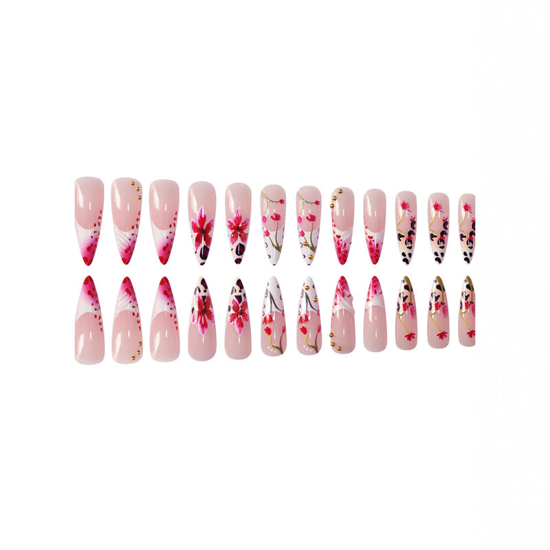 Premium Floral Acrylic Nail Art Set Bowlift