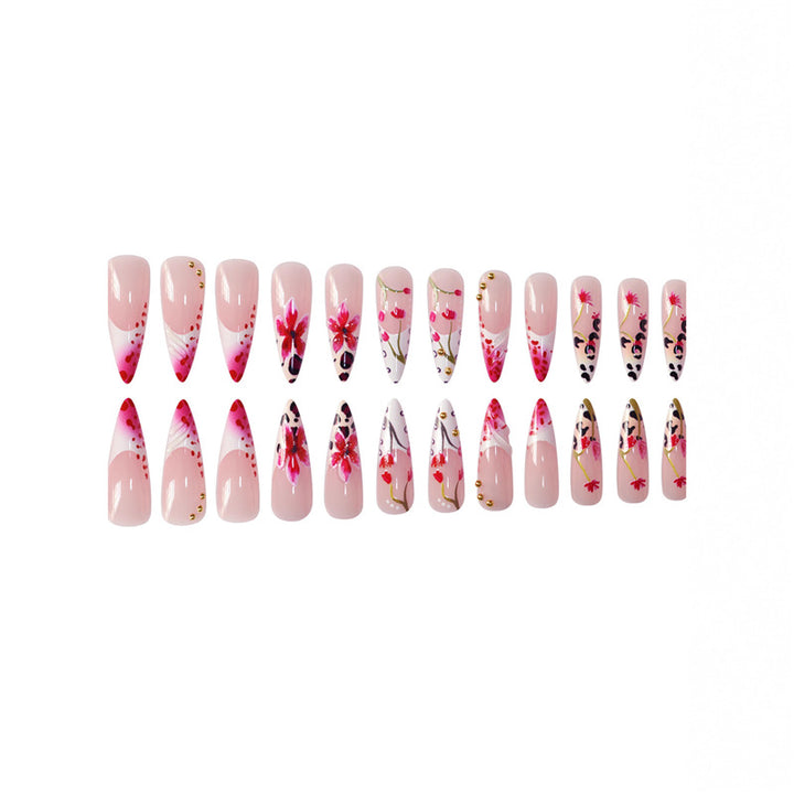 Premium Floral Acrylic Nail Art Set Bowlift