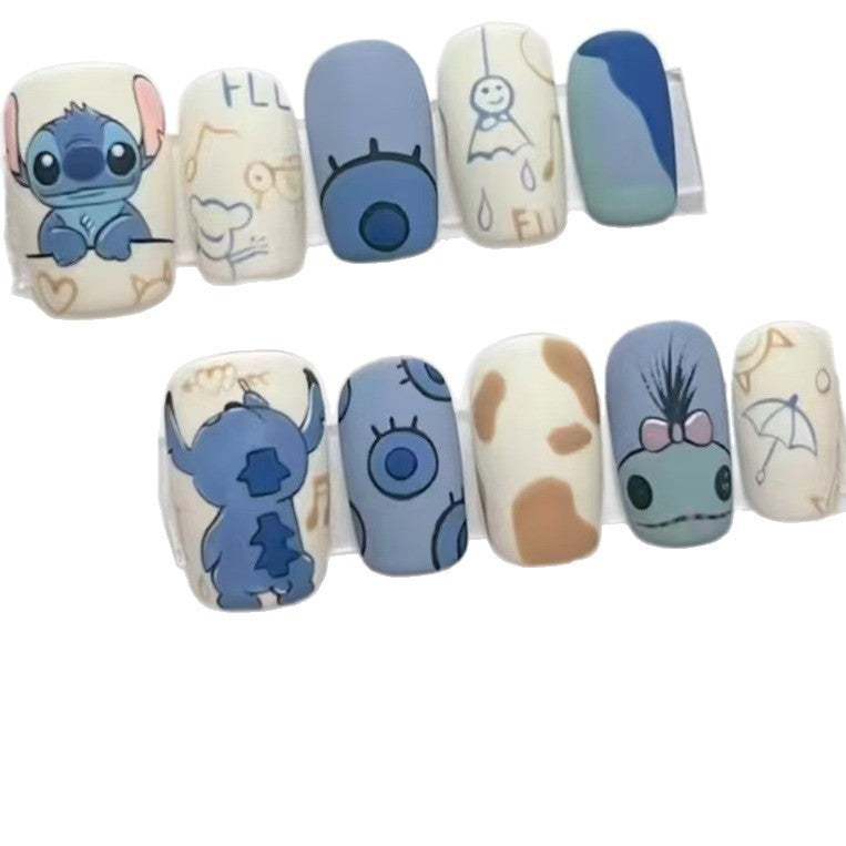 Fun Cartoon Character Press-On Nail Art Kit Bowlift
