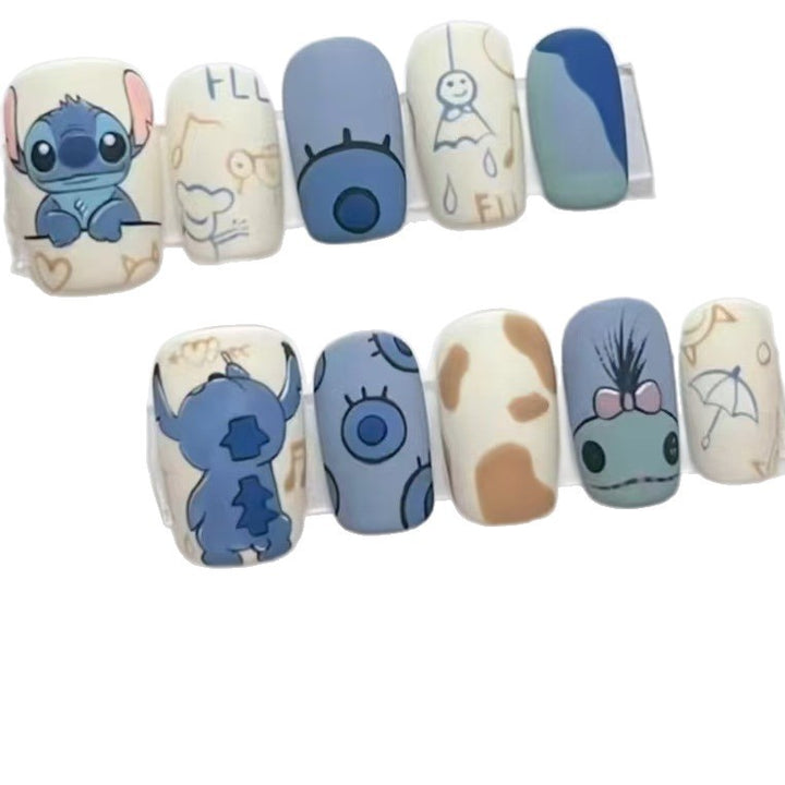 Fun Cartoon Character Press-On Nail Art Kit Bowlift