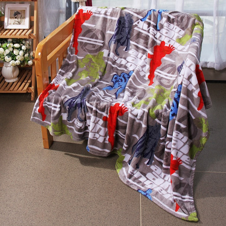 Cartoon-themed Fleece Throw Blanket